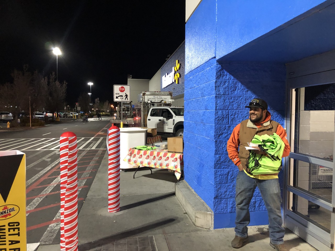 Man standing outside of Wal-Mart