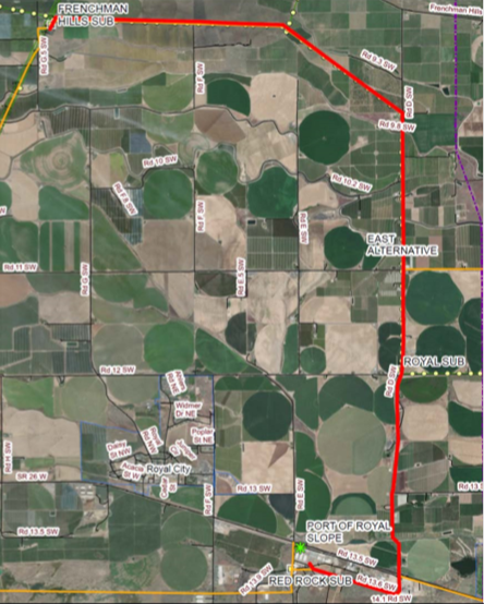Royal City route map