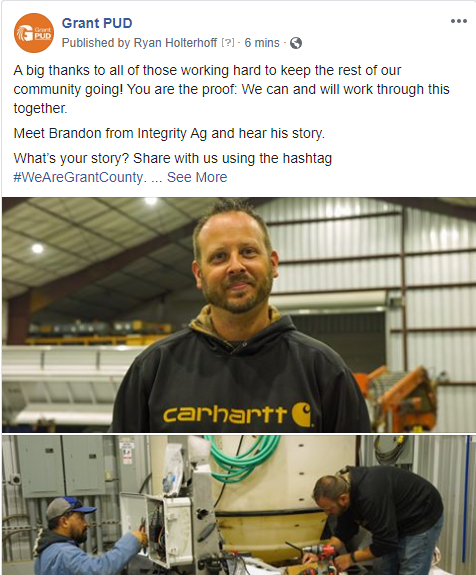 Click here to see our facebook post featuring Integrity Ag