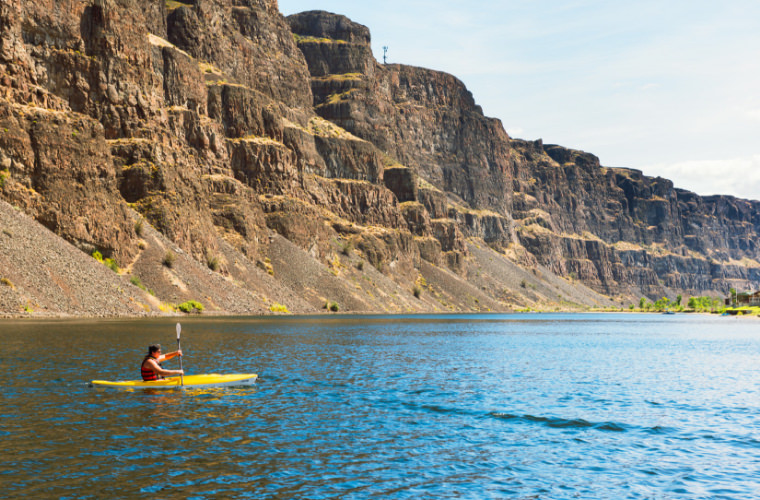 Kayaker at Crescent Bar