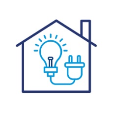 Energy in the house icon