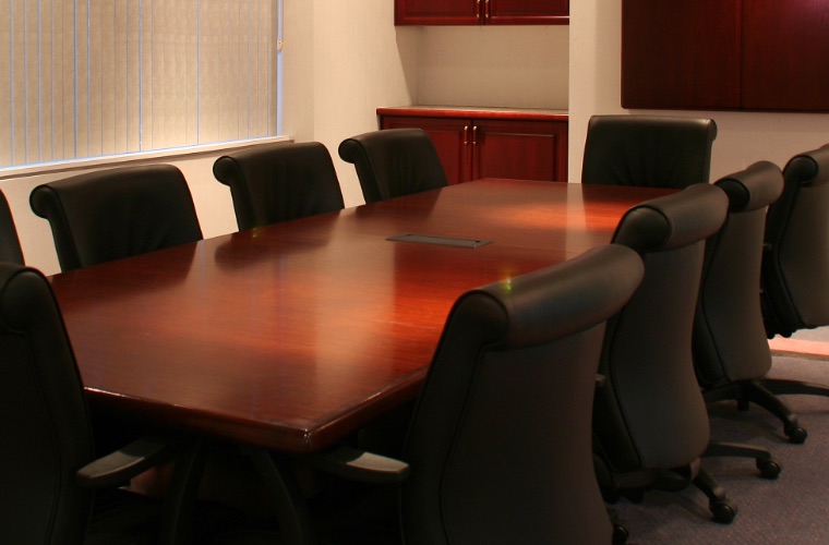 Empty meeting room